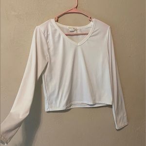 White Soft Long Sleeve Top